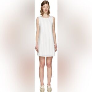 T by Alexander Wang frayed striped mini dress, 100% cotton